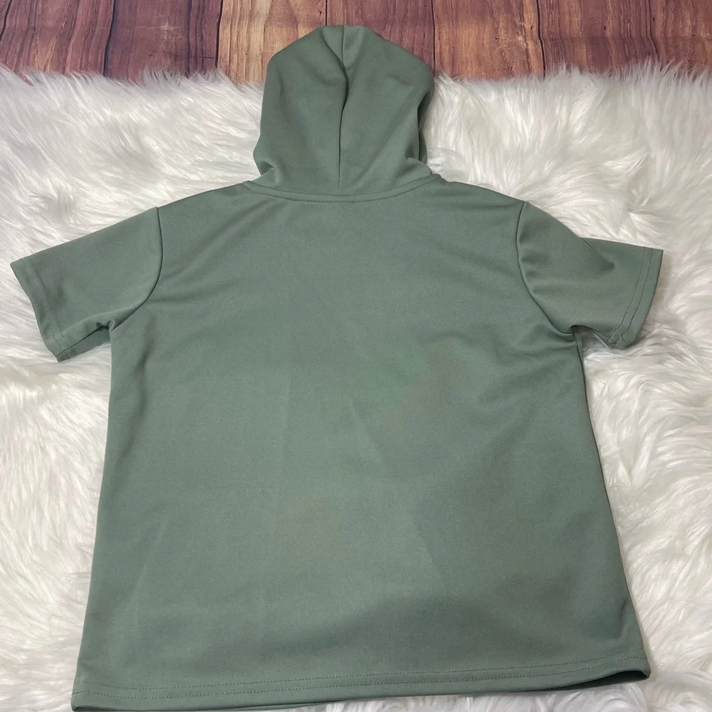 SHEIN Youth Boy Size 6 Hooded Short Sleeve Shirt